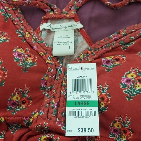 American Rag Orange padded Tank - Picture 6 of 7